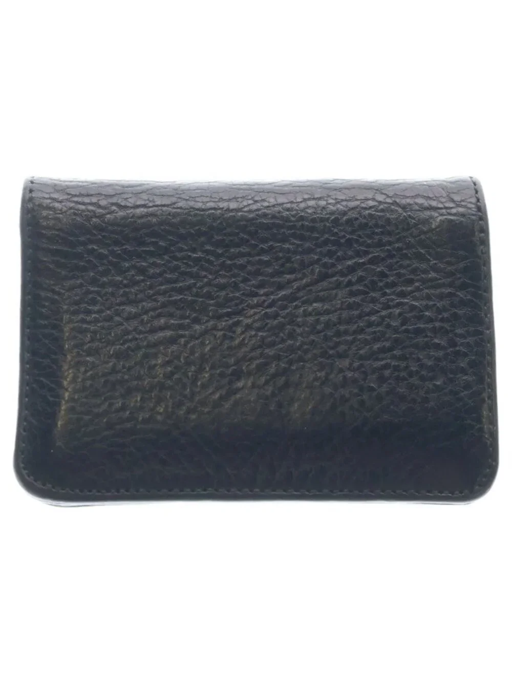 Chrome Hearts Card Slot Scroll Label 3 Pocket Leather Black